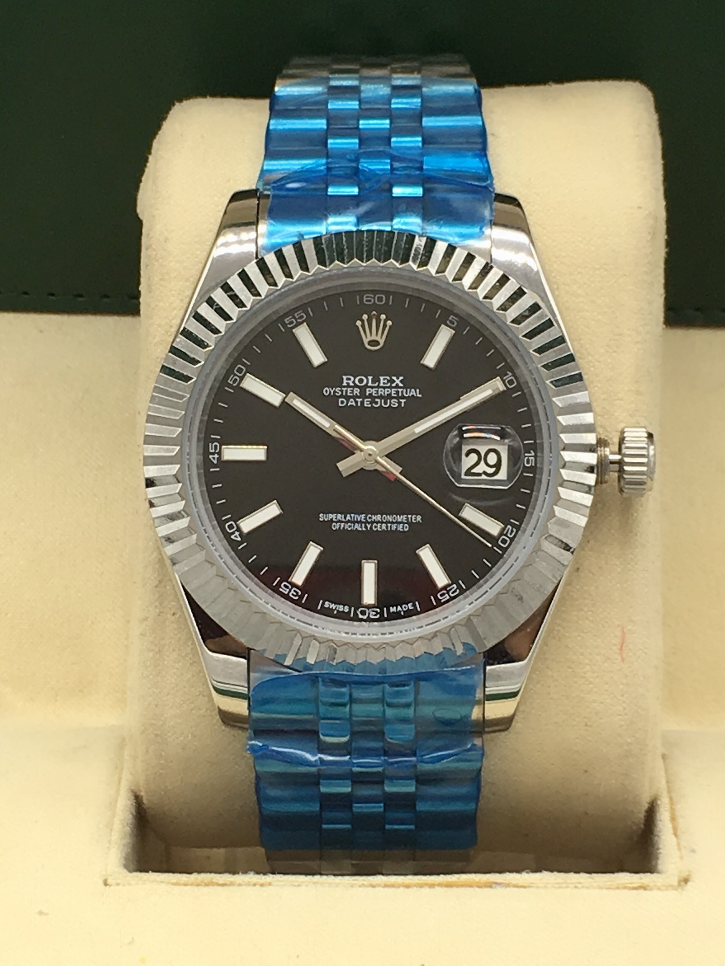 Rolex Datejust Black Dial Automatic- 40mm -Replica Watches