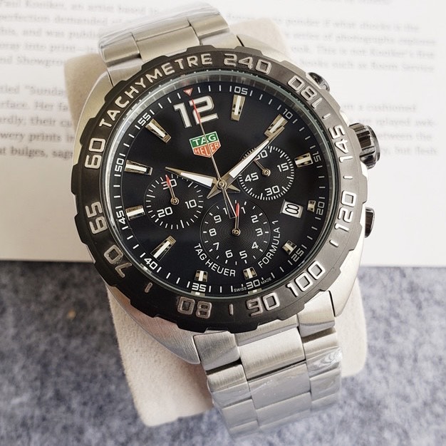 Tag Heuer F1 Black Dial/ Chronograph/ Luxury Tag Watch For Men's- 45mm -Replica watches