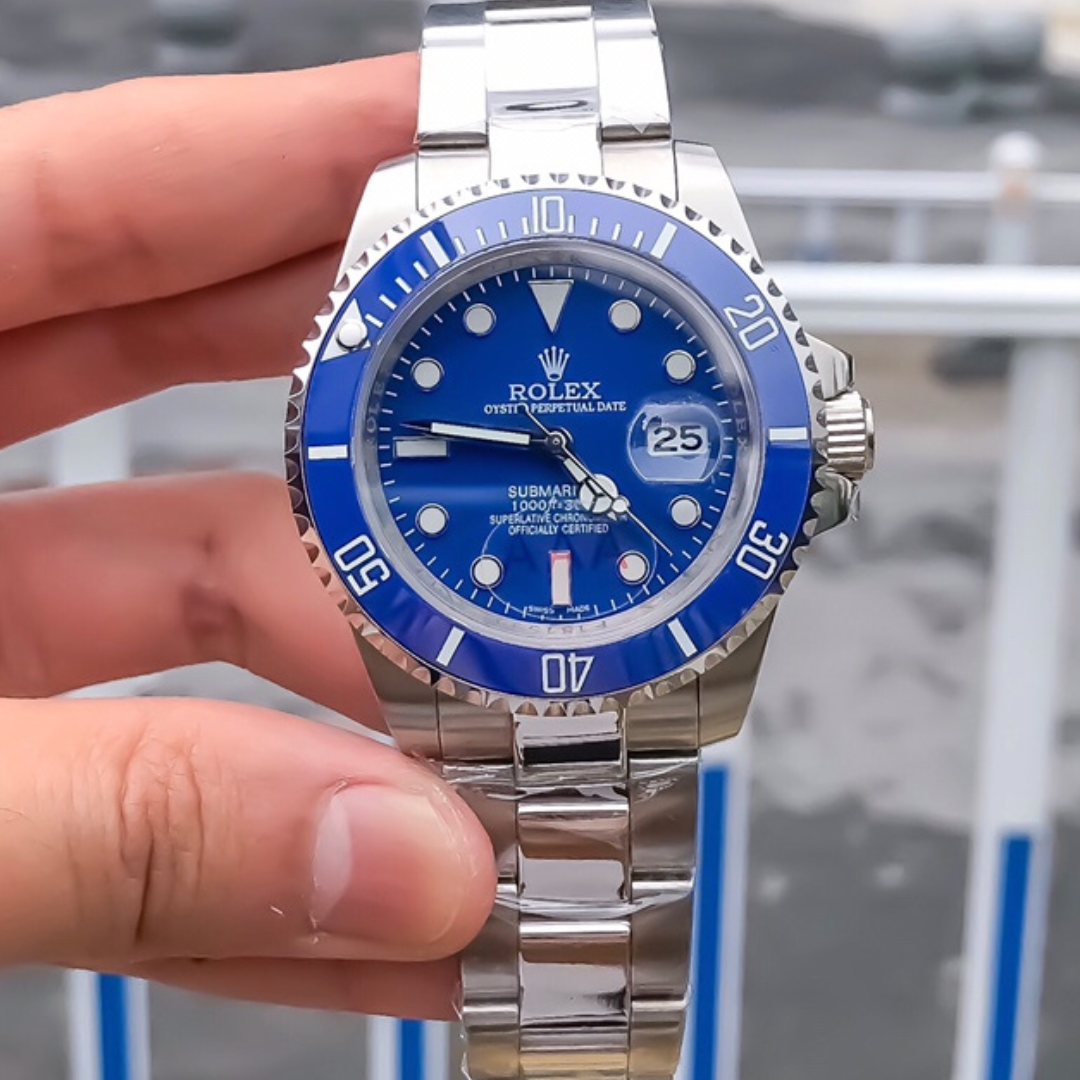 Rolex Submariner Blue Dial Smurf - 40mm -Replica Watches