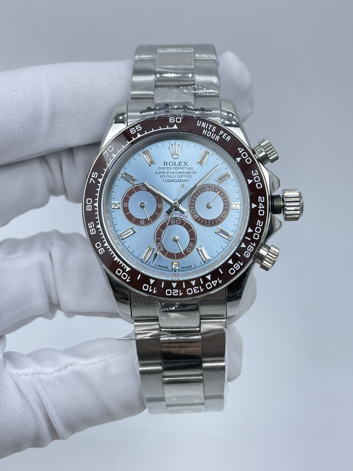 Rolex Daytona Icy Blue Automatic Watch- 40mm -Replica Watches