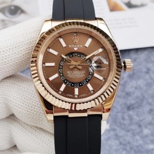 Rolex Skydeweller Rubber strap Automatic - 42mm -Replica Watches