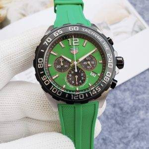 Tag Heuer F1 Green Rubber Strap Chronograph - 45mm -Replica watches