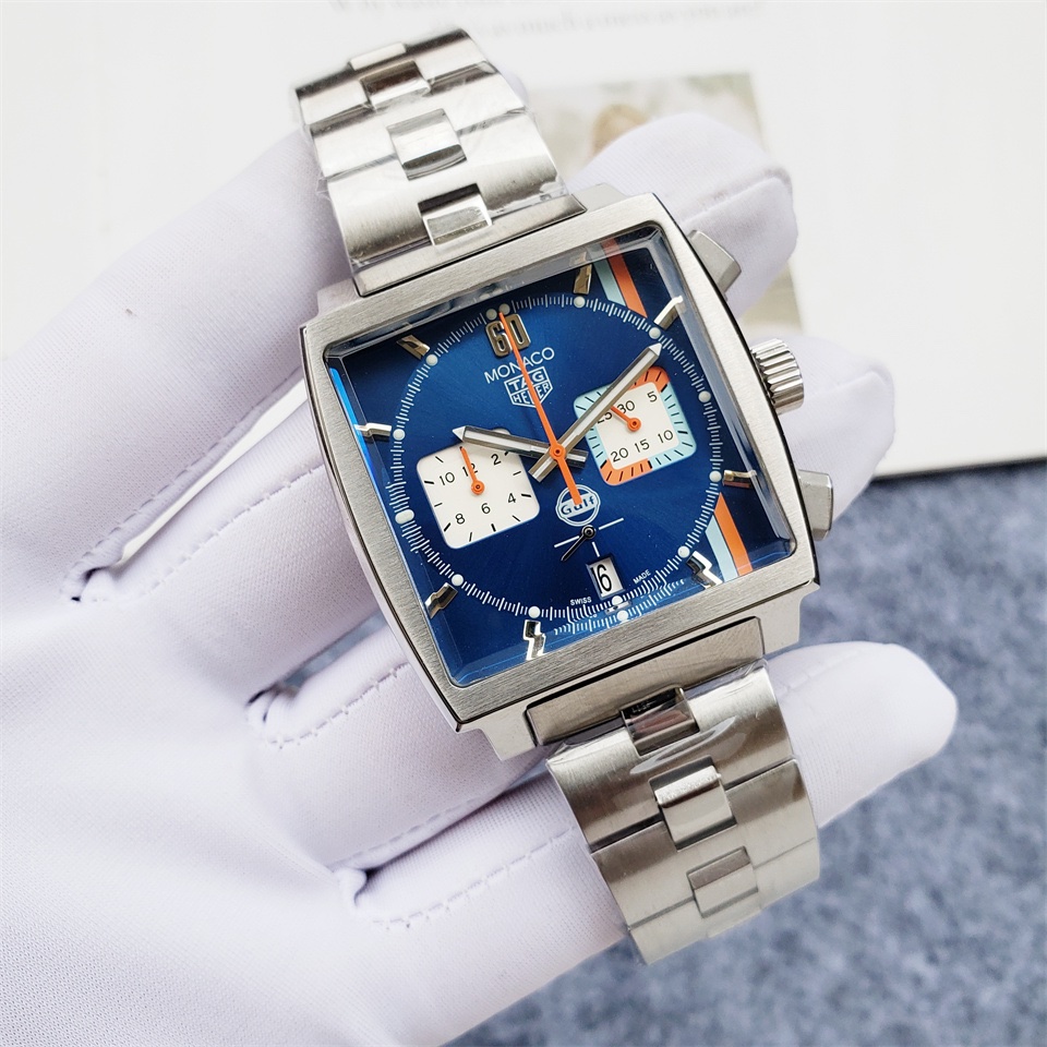 Tag Heuer Monaco Gulf/ Chronograph/ Luxury Tag Watch For Men's- 39mm -Replica watches