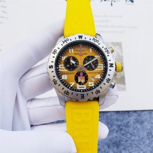 Breitling Endurance Yellow Dial Chronograph Quartz For Men’s -44mm -Replica watches