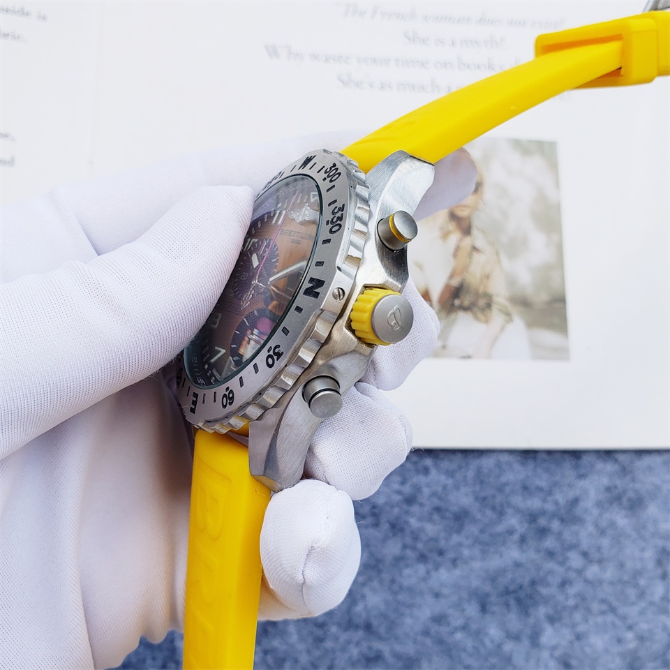 Breitling Endurance Yellow Dial Chronograph Quartz For Men’s -44mm -Replica watches