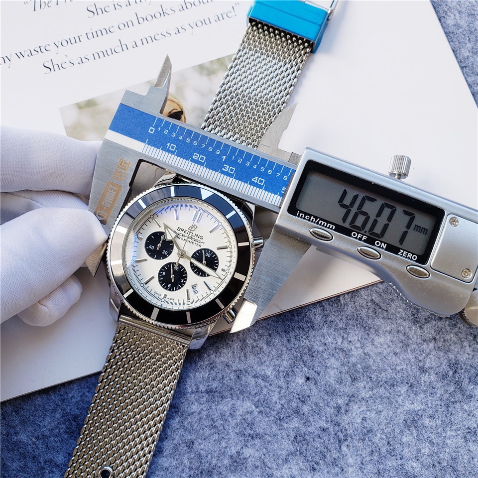 Breitling Superocean White dial/ Chronograph / Luxury Breitling Watch For Men’s- 46mm -Replica watches