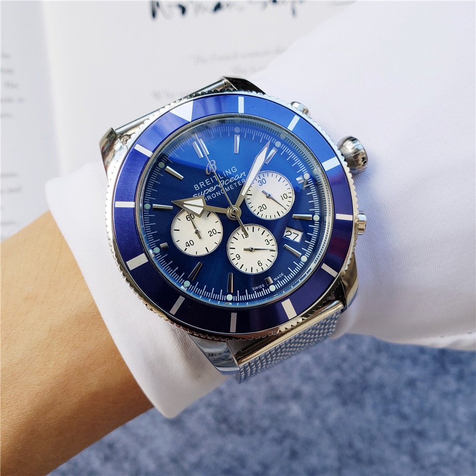 Breitling Superocean Blue dial / Chronograph / Luxury Breitling Watch For Men’s- 46mm