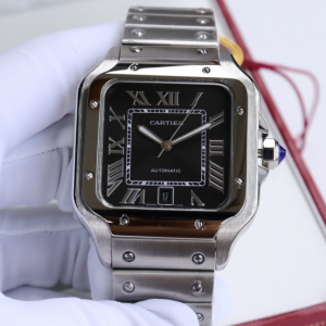 Cartier Santos Black dial Automatic Movement - 40mm Replica watches