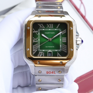 Cartier Santos Green dial Automatic Movement - 40mm Replica watches