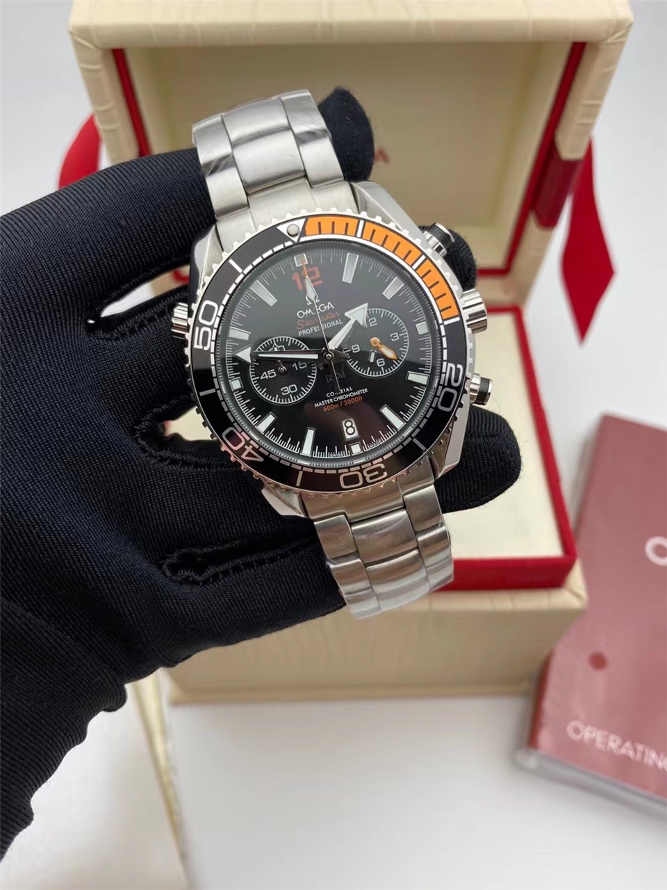Omega Seamaster Professional Planet Ocean/ Chronograph/ luxury Omega watches for Men’s- 45mm -Replica watches