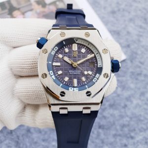 AP Audemars Piguet Blue Rubber Strap/ AP Chronograph - 42mm -Replica watches