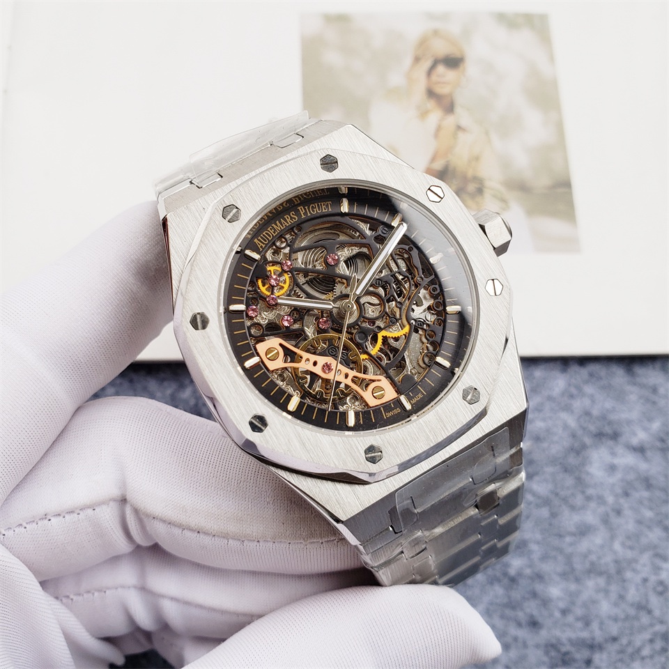 AP Audemars Piguet Silver Stainless Steel/ AP Automatic Movement- 42mm -Replica watches