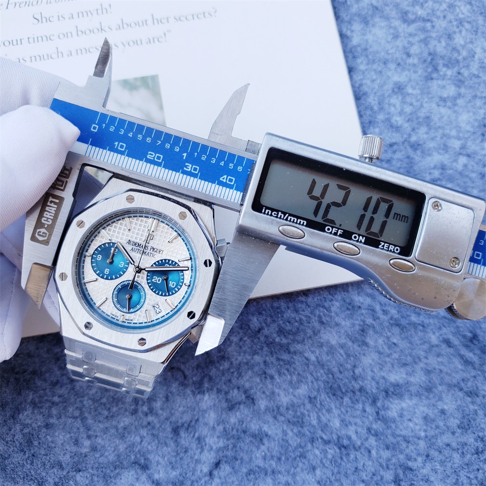 AP Audemars Piguet Silver Stainless Steel/ AP Automatic Movement- 42mm -Replica watches