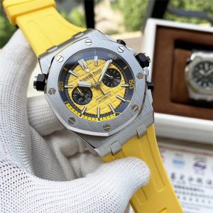 AP Audemars Piguet Yellow Rubber Strap / AP Royal Oak Automatic movements- 42mm -Replica watches