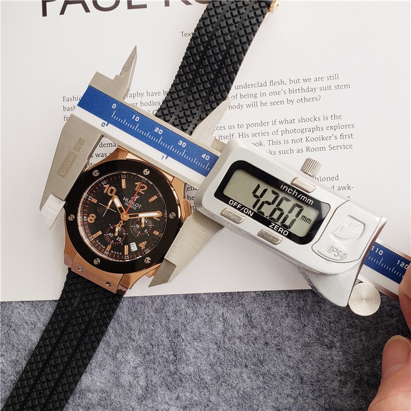 Hublot Big Bang Black Rubber Strap Chronograph- 42mm -Replica watches