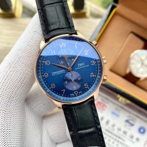 IWC Schaffhausen Chronograph Leather strap -Replica watches