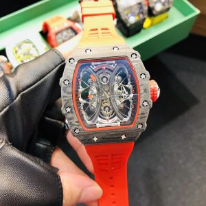 Richard Millie Automatic Movement Red Rubber strap RM -Replica watches