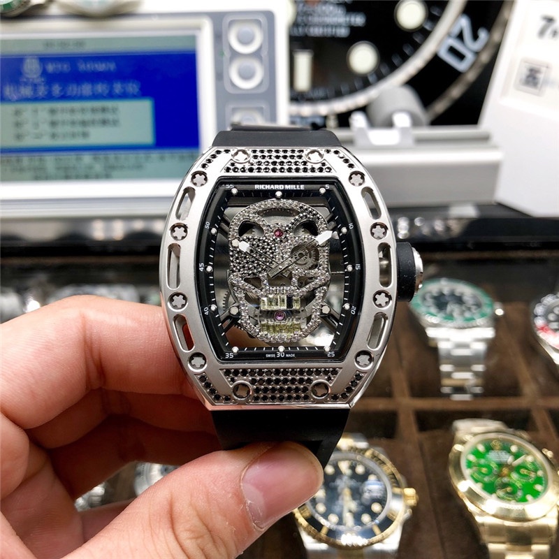 Richard Millie Automatic Movement Chronograph Black Rubber strap RM -Replica watches