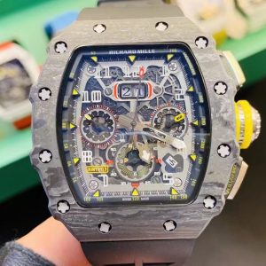 Richard Millie Automatic Movement Chronograph black Rubber strap RM -Replica watches